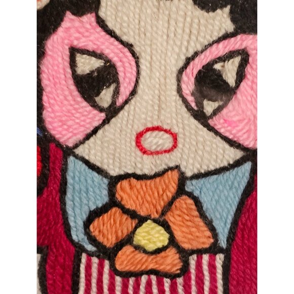 Heroine Mu-Guiying Wool Print Art embroidery Colorful Art Work Picture - Picture 4 of 16